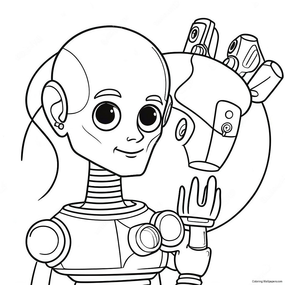 Página Para Colorir Do Megamind Com Brainbots 29146