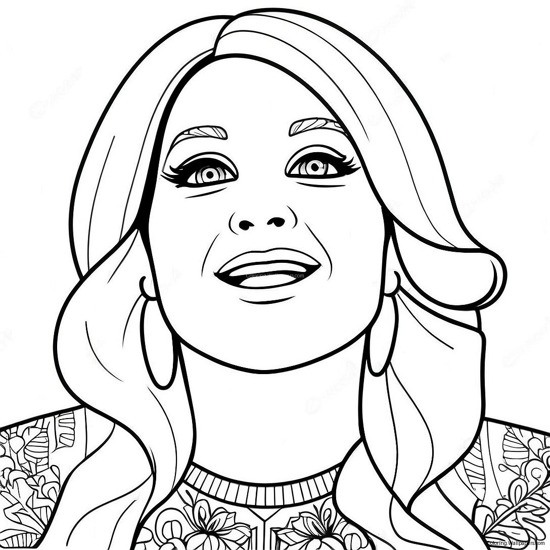 Meghan Trainor Singing On Stage Coloring Page 55502