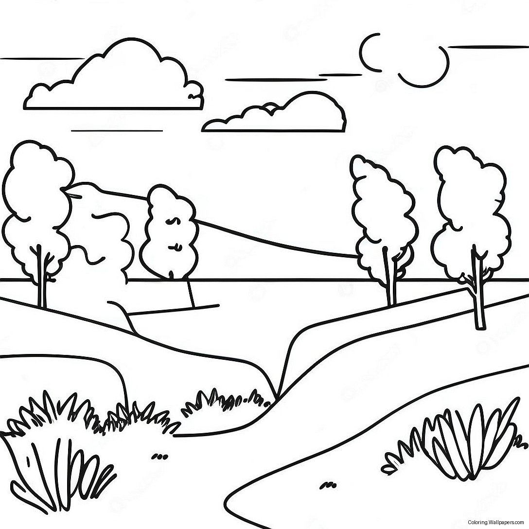 Melancholic Landscape Coloring Page 5561