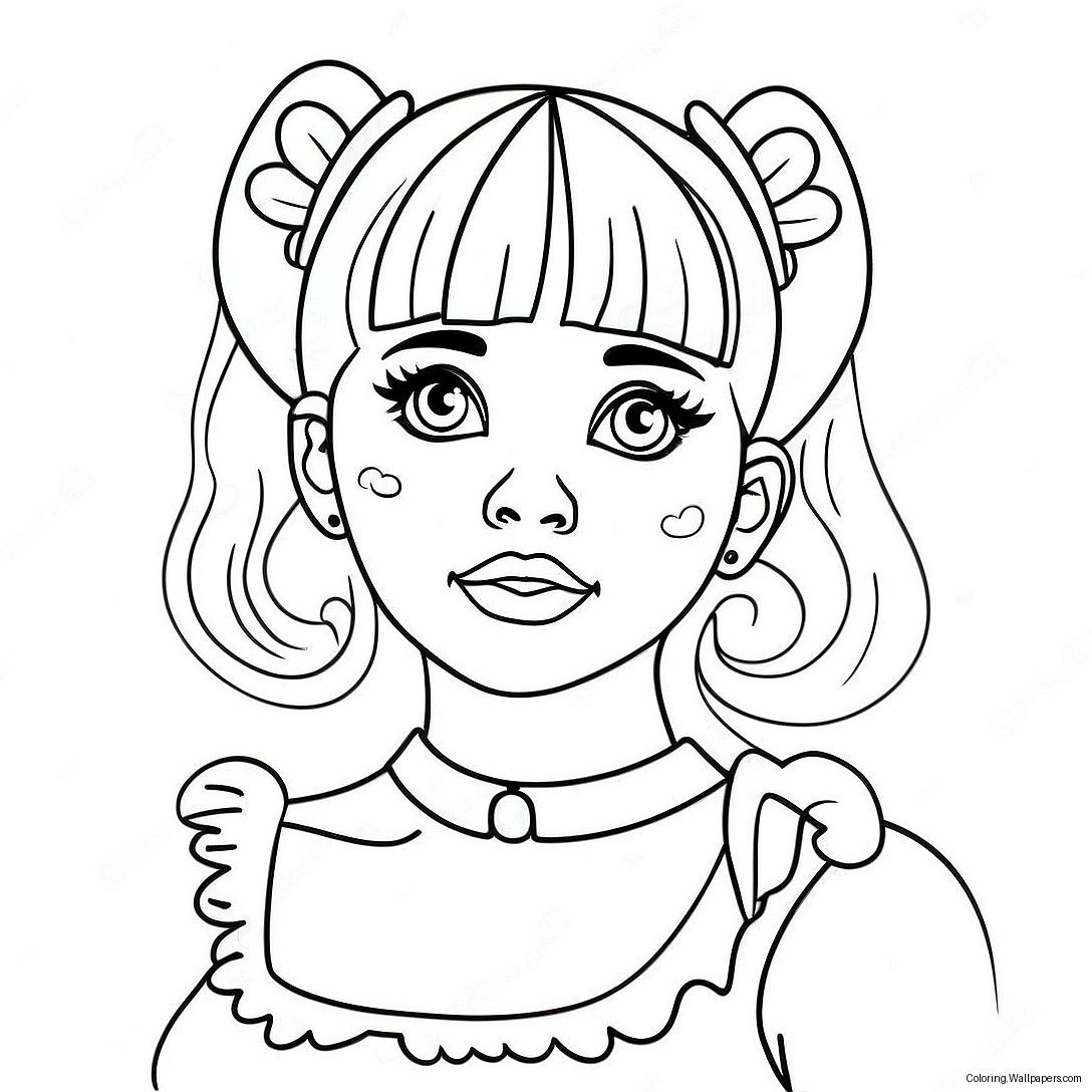 Melanie Martinez With Colorful Hair Coloring Page 8994