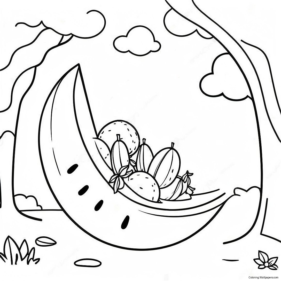 Melon Playground Adventure Scene Coloring Page 41068