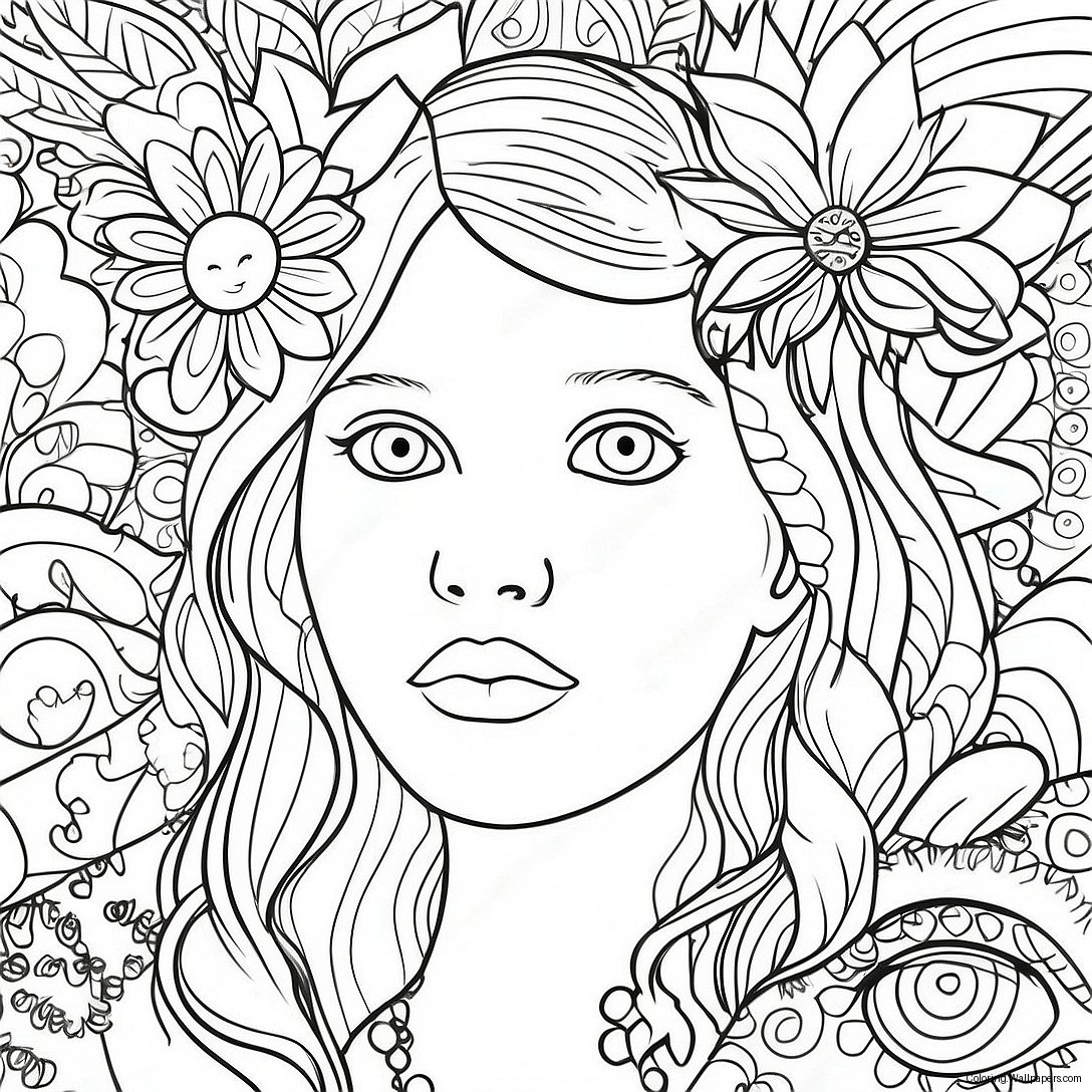 Mental Health Anxiety Awareness Coloring Page 28286