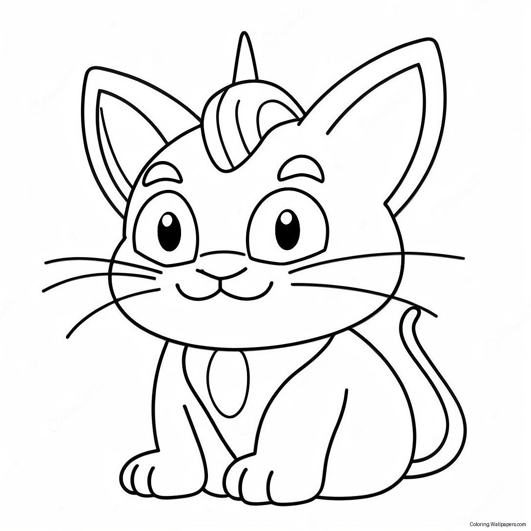 Meowth Coloring Page 48541