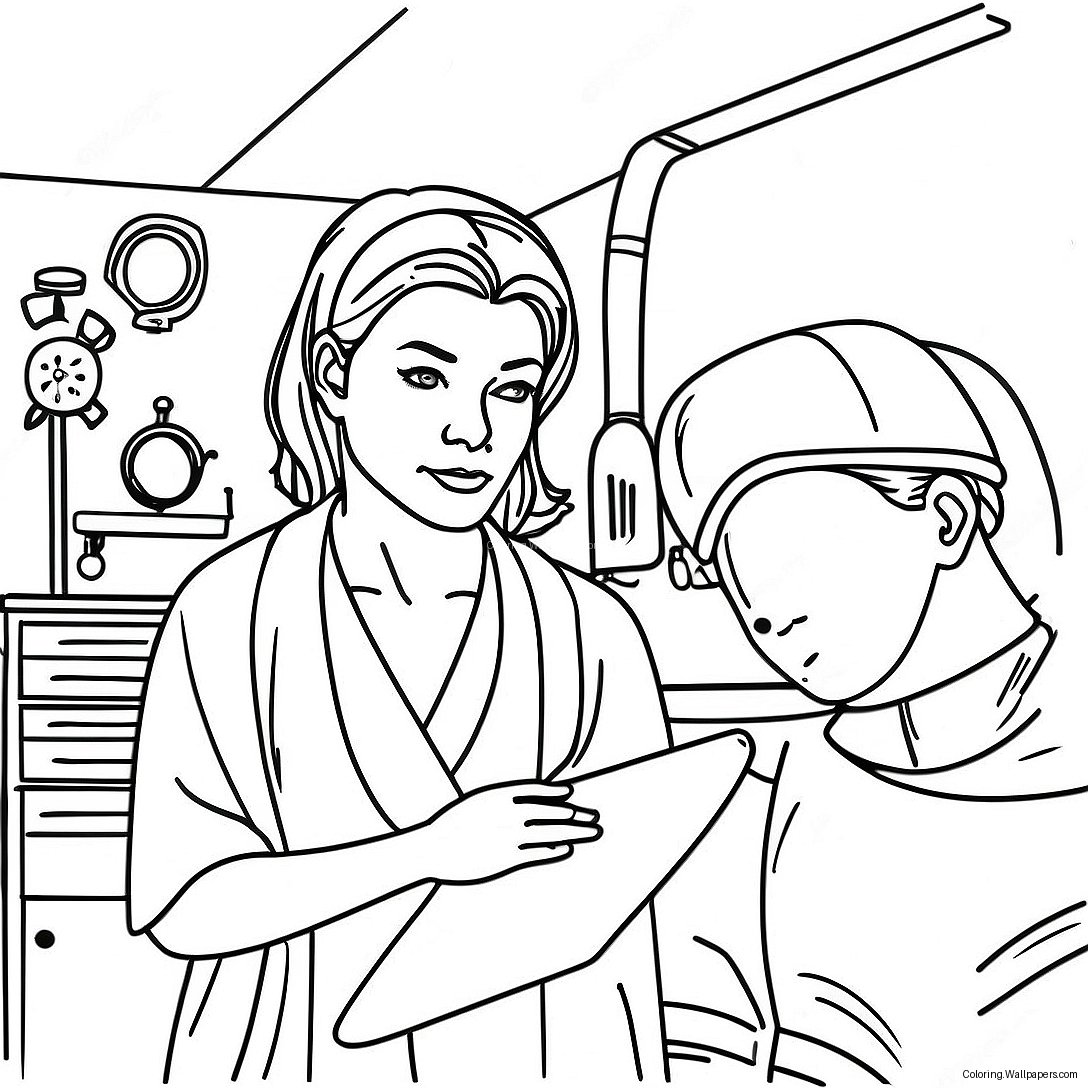 Meredith Grey In Surgery Coloring Page 17710