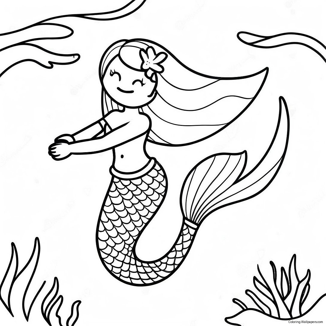 Mermaid Tail Coloring Page 29366