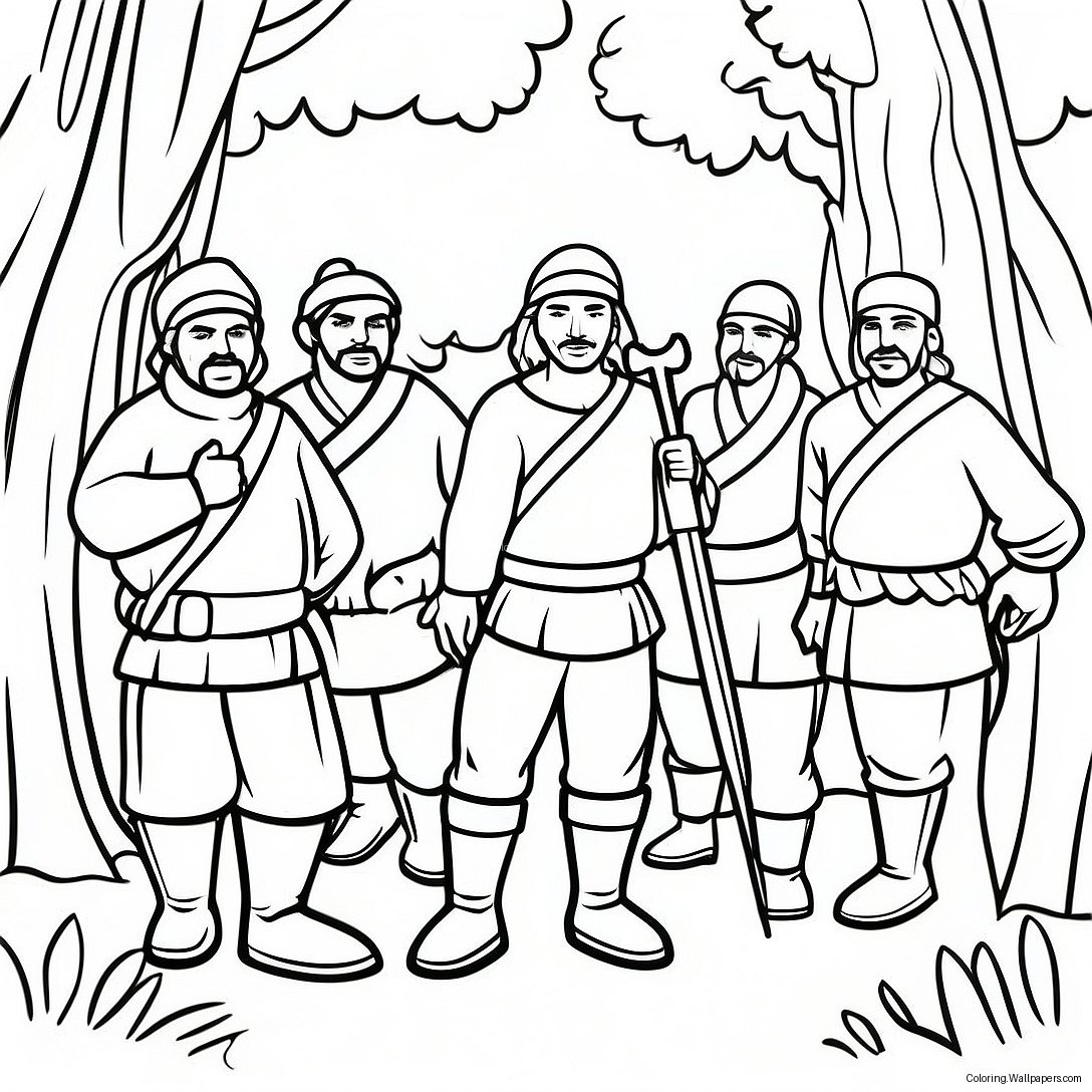 Page À Colorier Des Joyeux Compagnons Dans La Forêt 24146