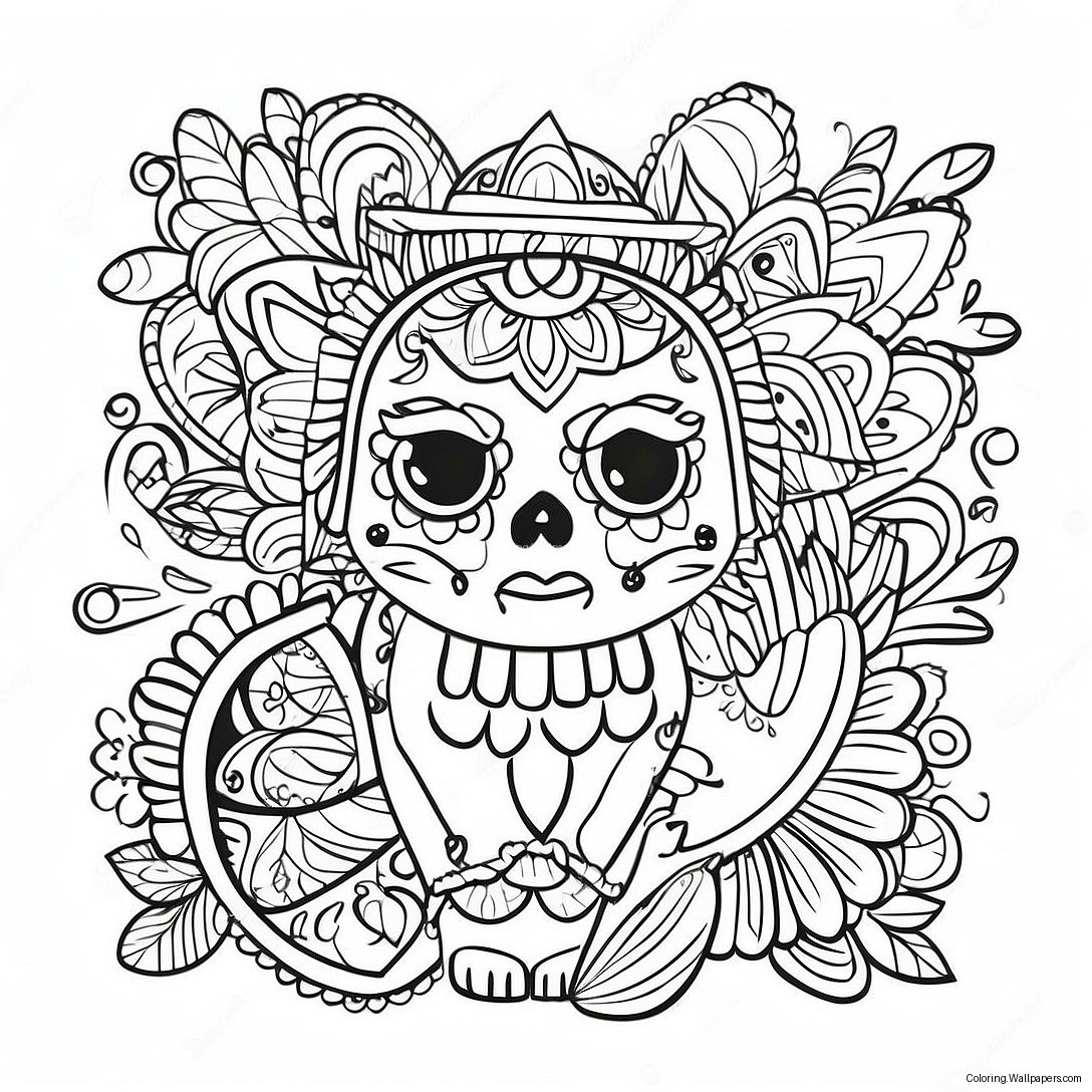 Mexican Folk Art Coloring Page 37899