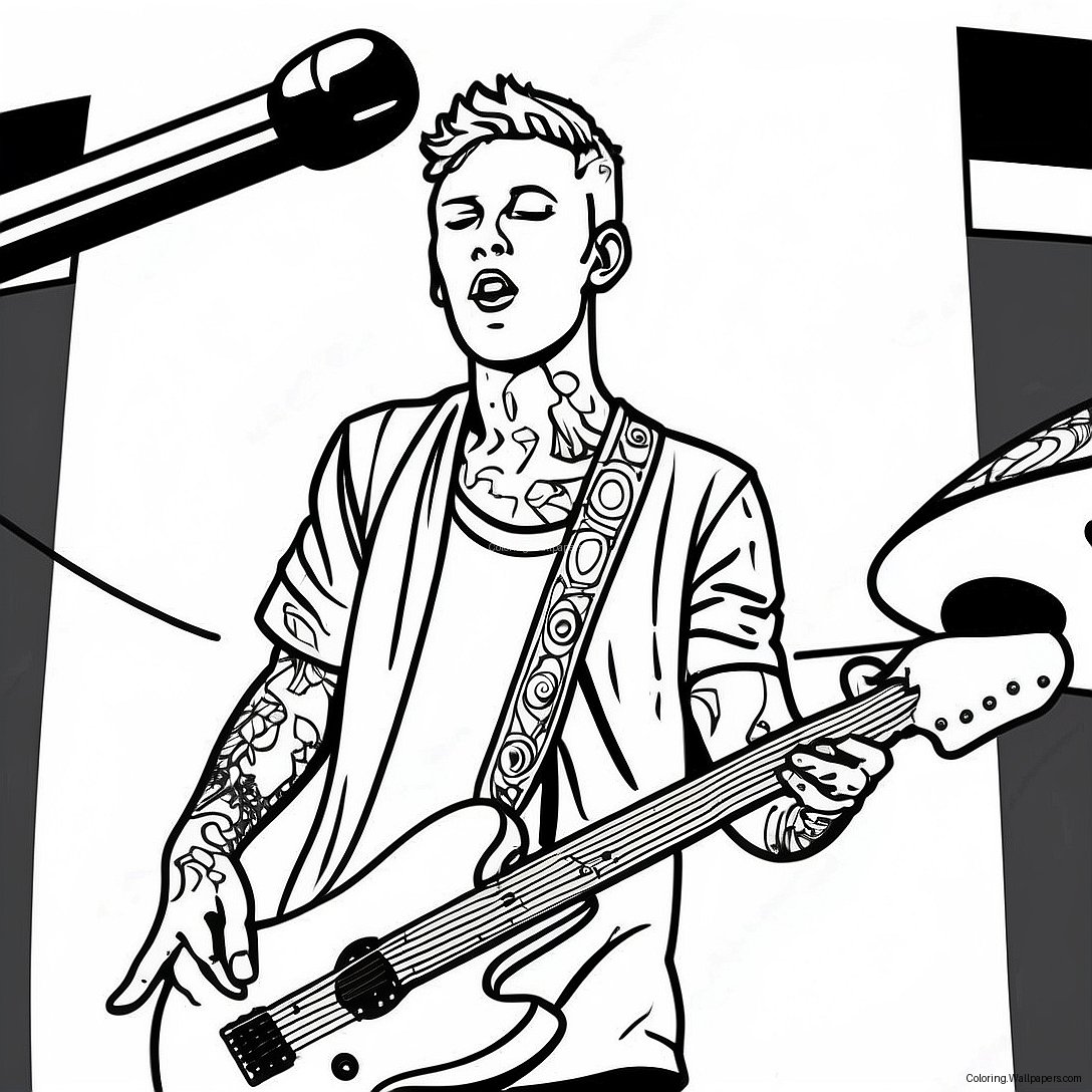 Mgk Performing On Stage Coloring Page 51545