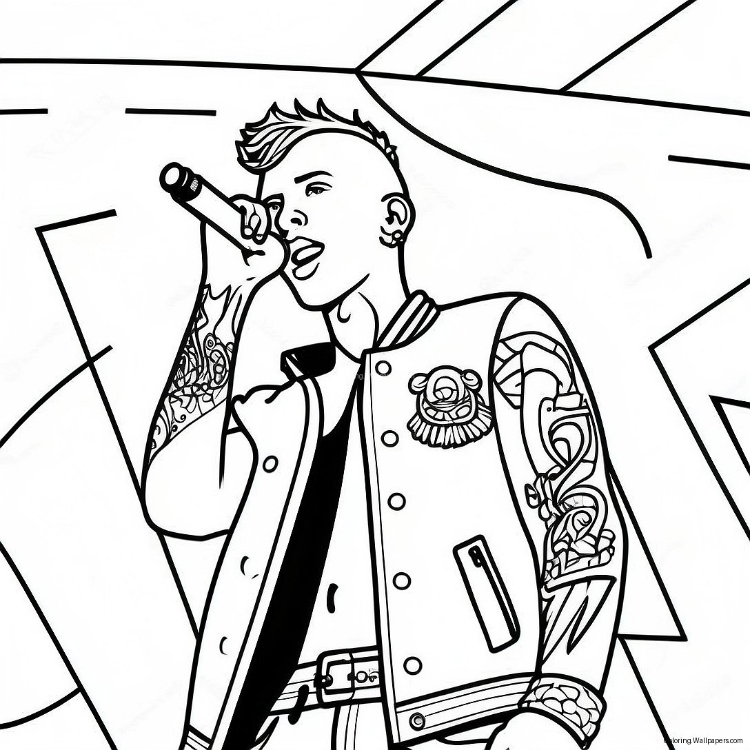 Mgk Performing On Stage Coloring Page 51546
