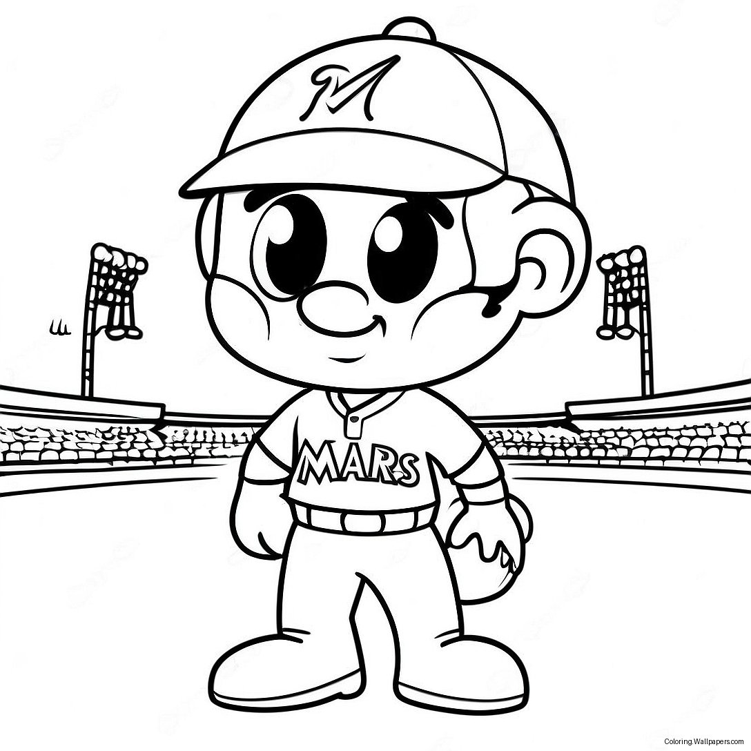 Miami Marlins Mascot Coloring Page 42763