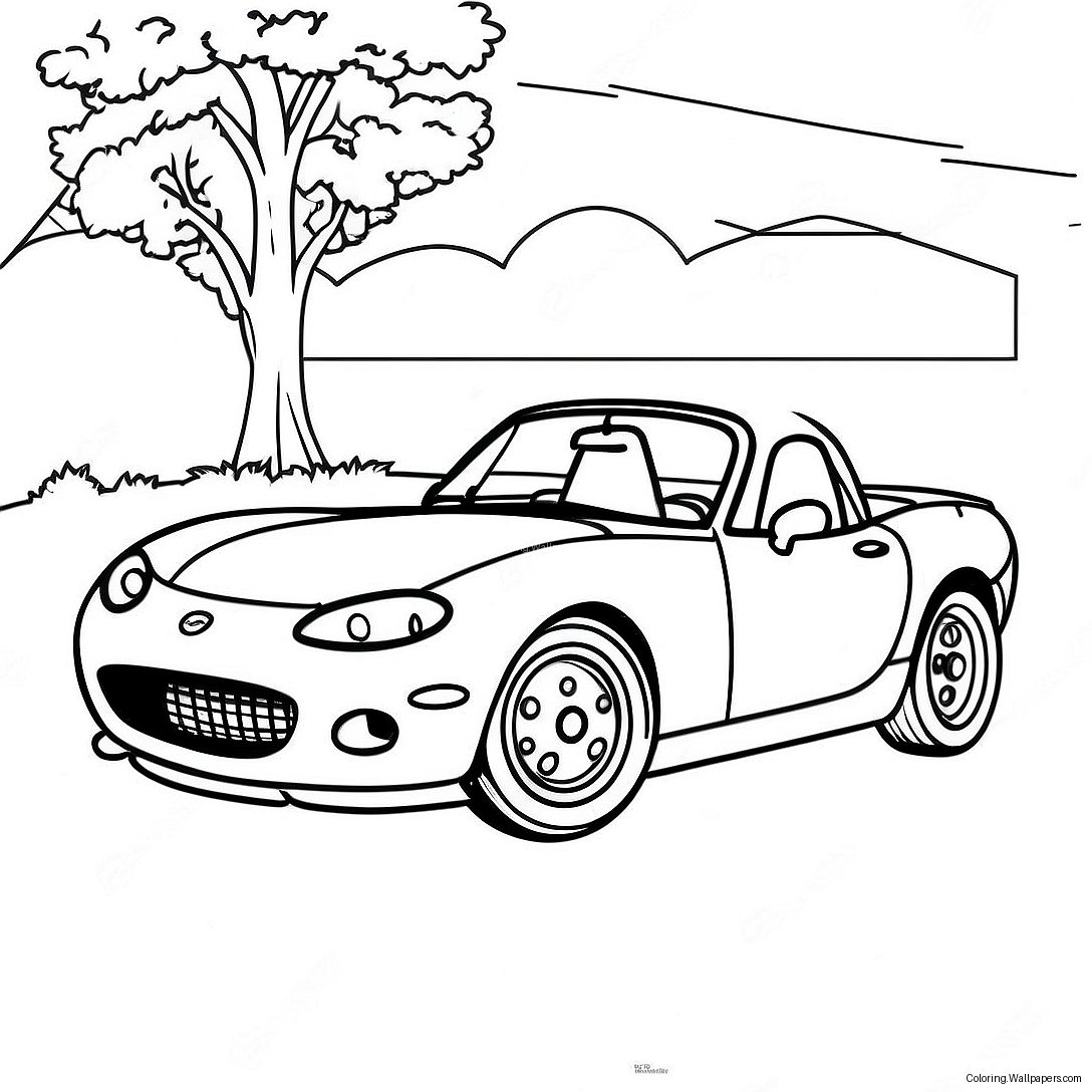 Miata Sports Car Coloring Page 29029