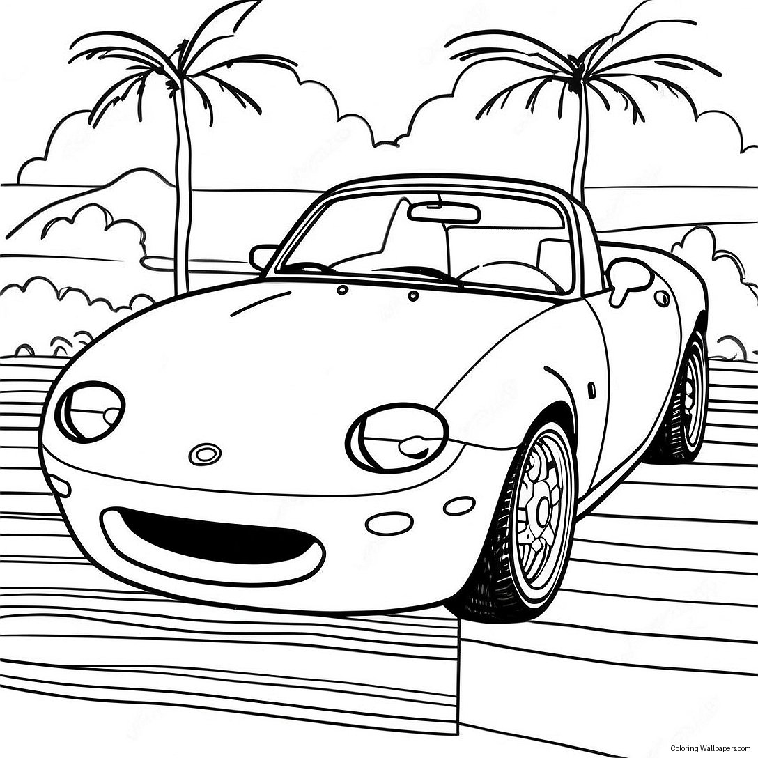 Page À Colorier De Voiture De Sport Miata 29032