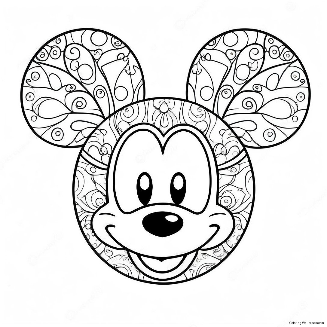 Mickey Ohren Ausmalbild 44245