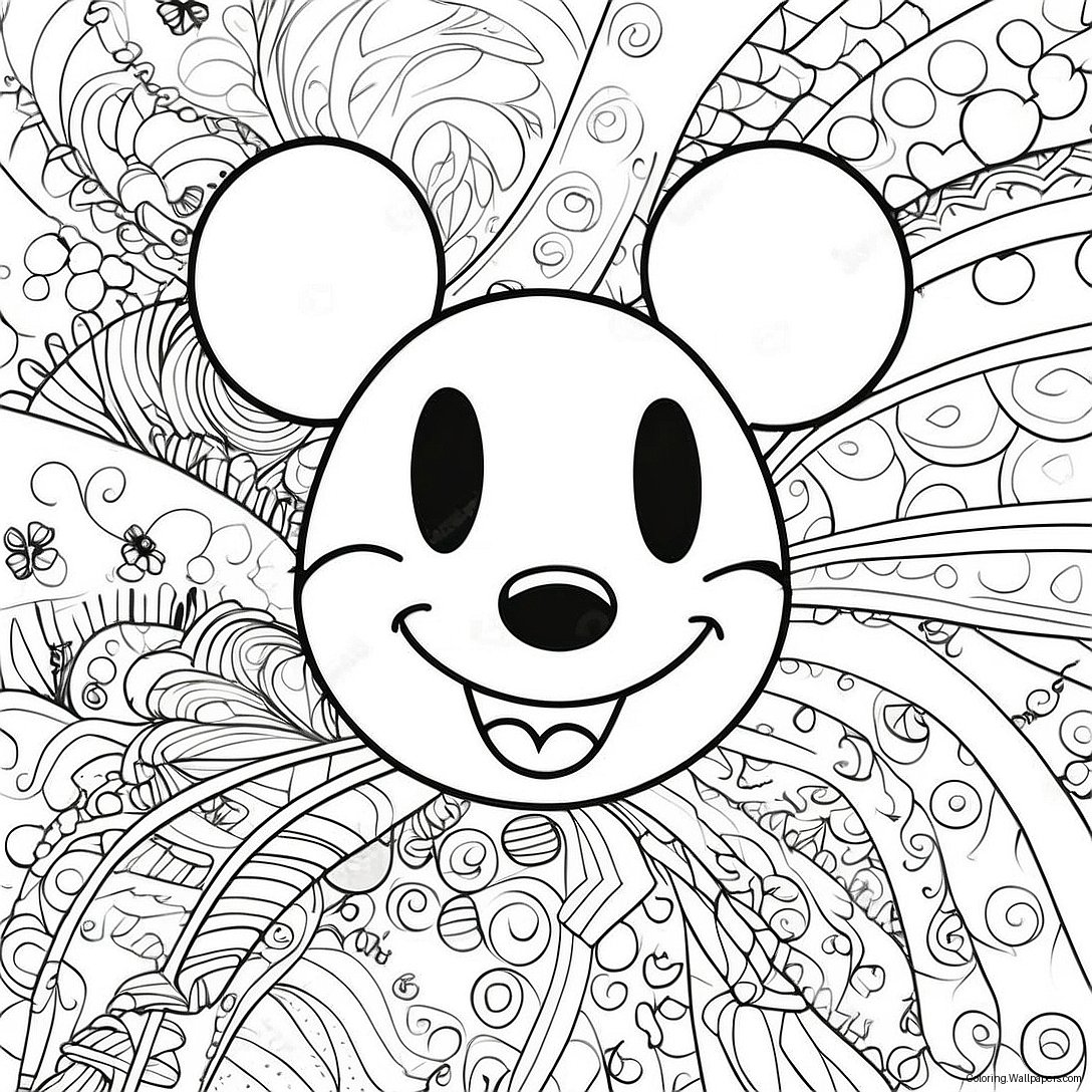 Mickey Ears Coloring Page 44246