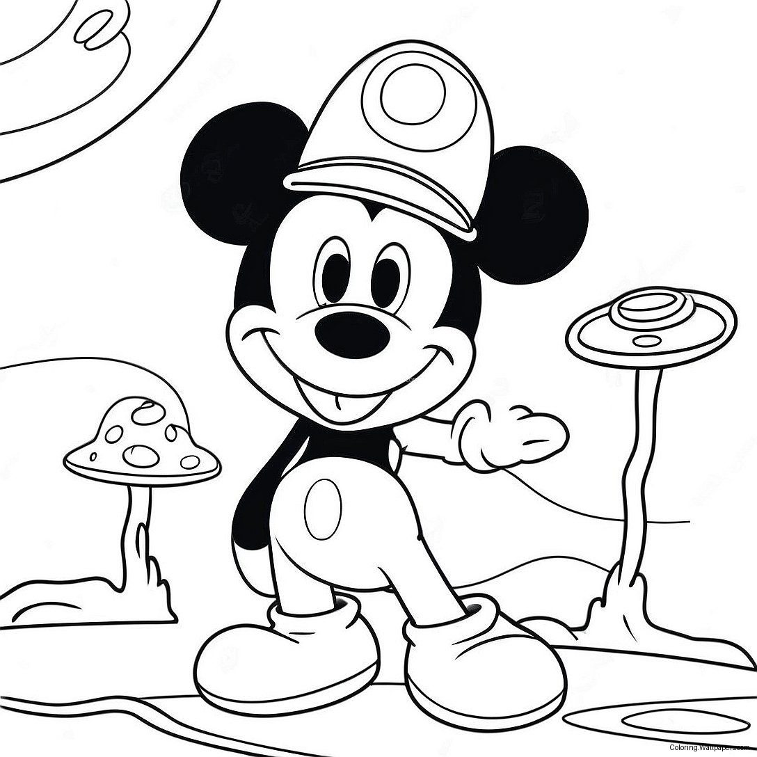 Página Para Colorir Da Aventura Espacial Do Clube Do Mickey Mouse 56169