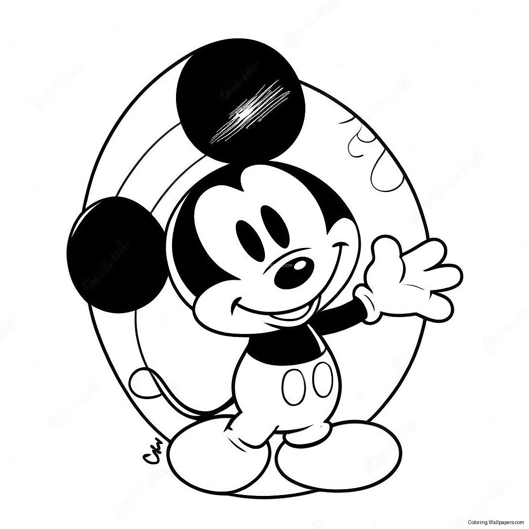 Mickey Mouse Easter Egg Coloring Page 46790