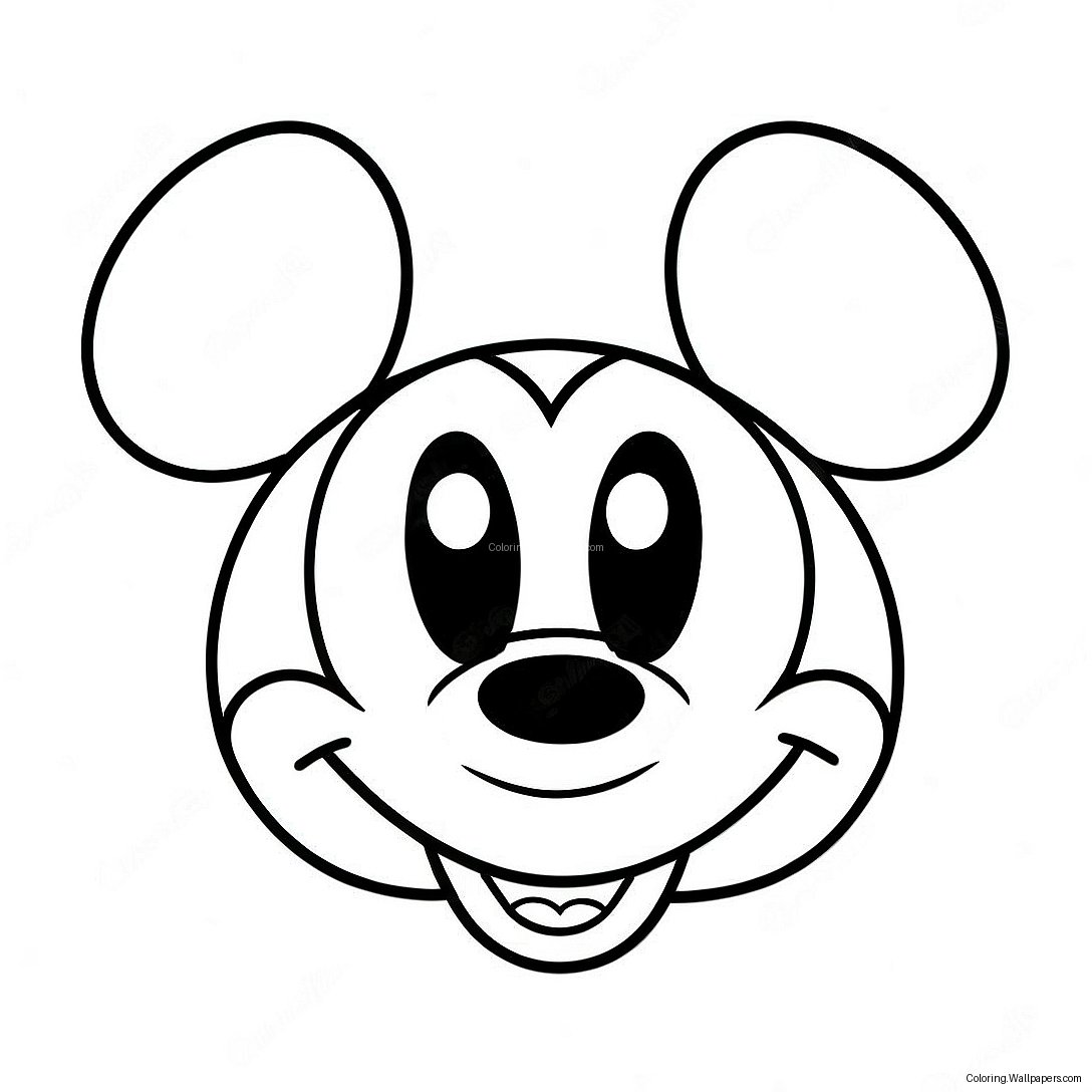 Page À Colorier Du Visage De Mickey Mouse 21734