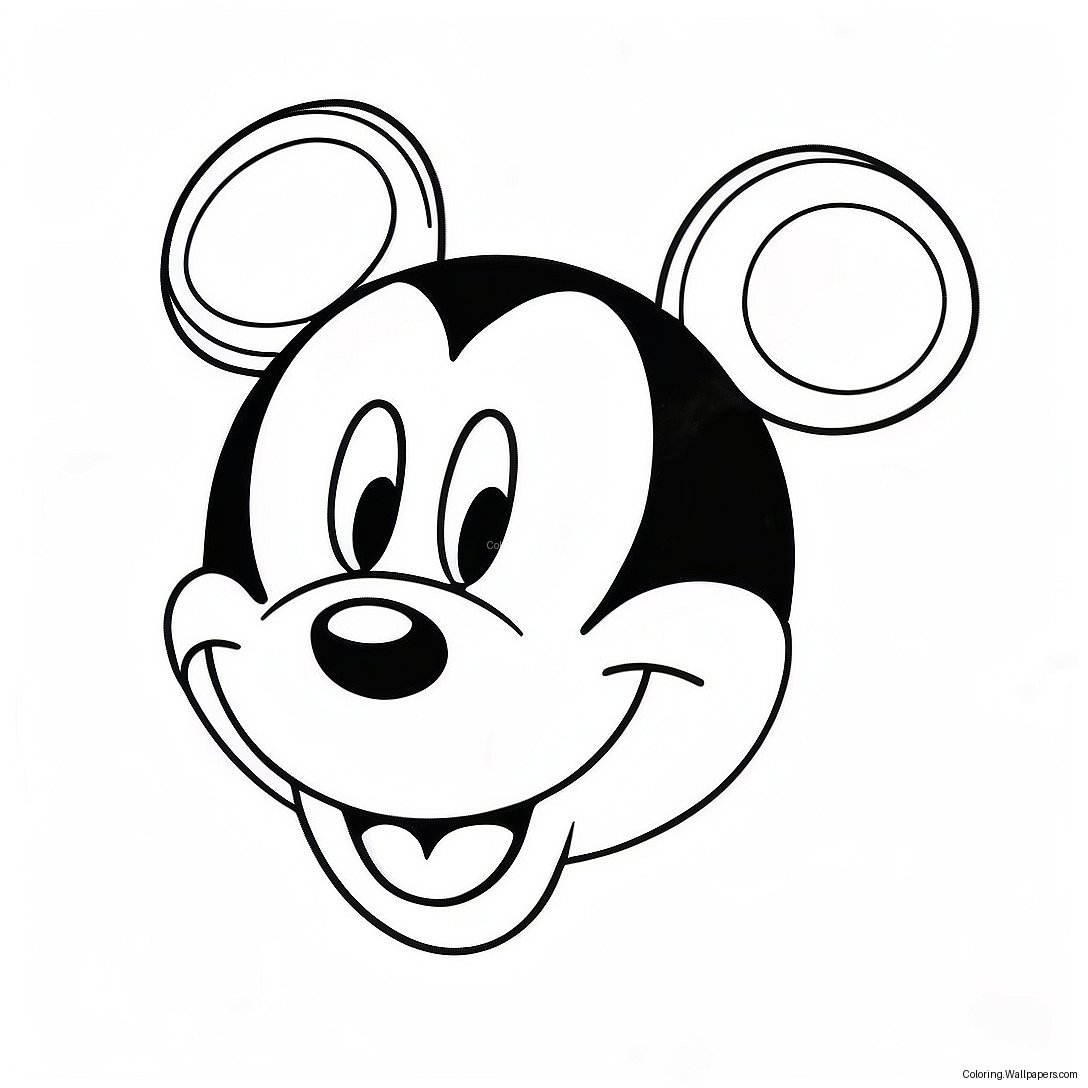 Página Para Colorir Do Rosto Do Mickey Mouse 21736