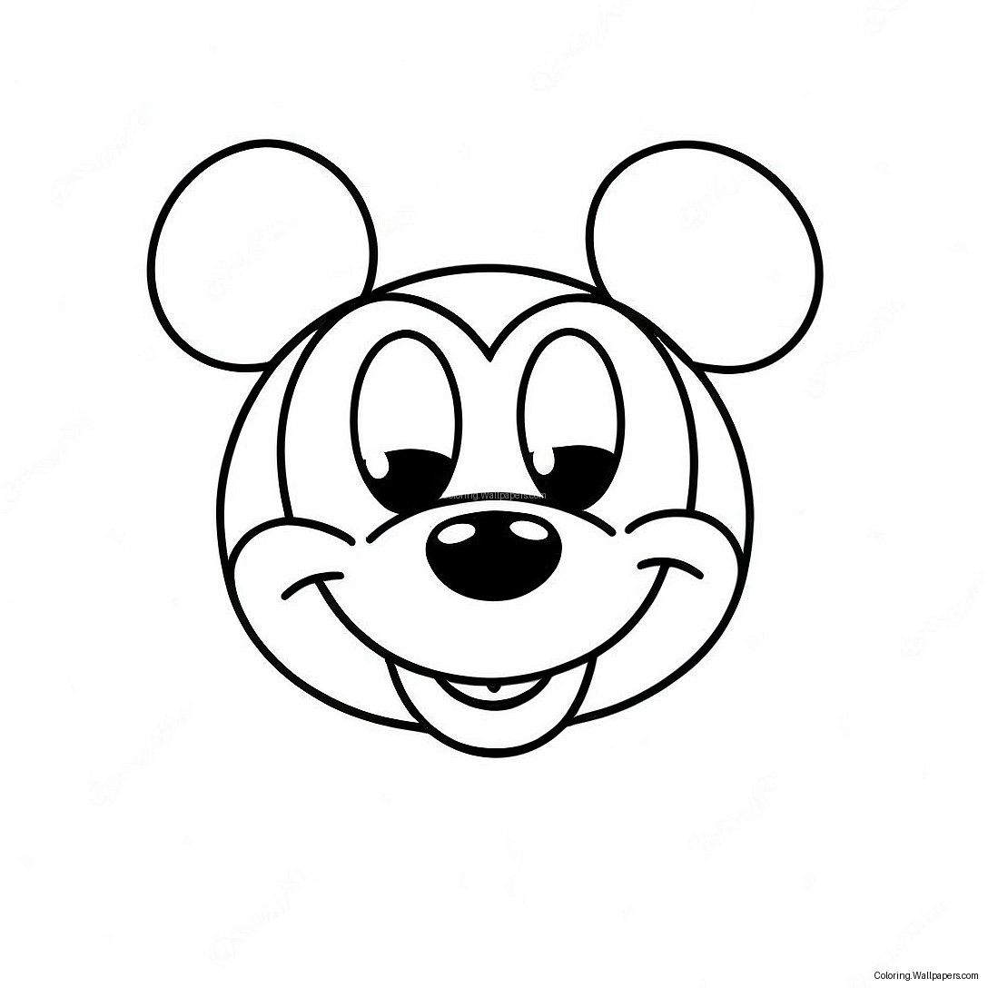 Page À Colorier Du Visage De Mickey Mouse 55978