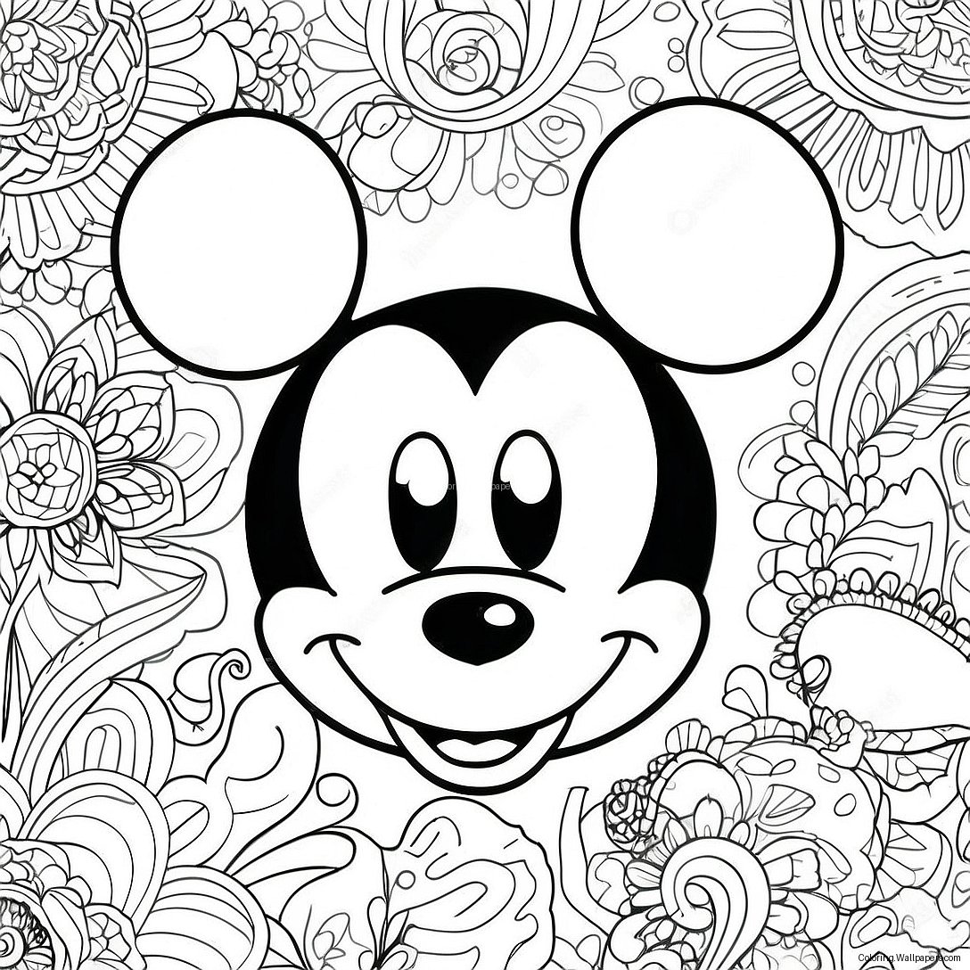 Mickey Mouse Gesicht Ausmalbild 55979