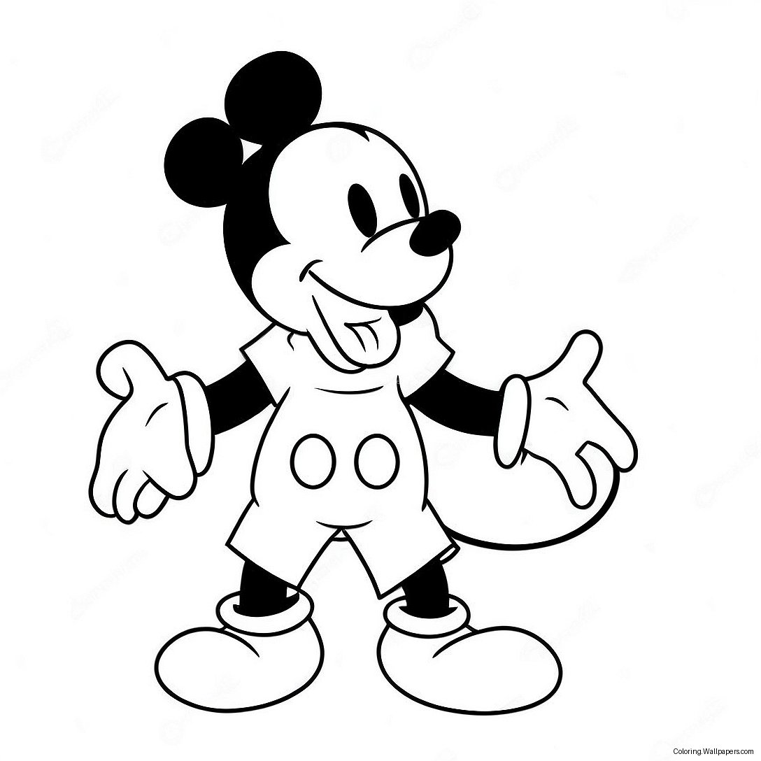 Página Para Colorir Do Mickey Mouse Em Fantasia Assustadora 46587