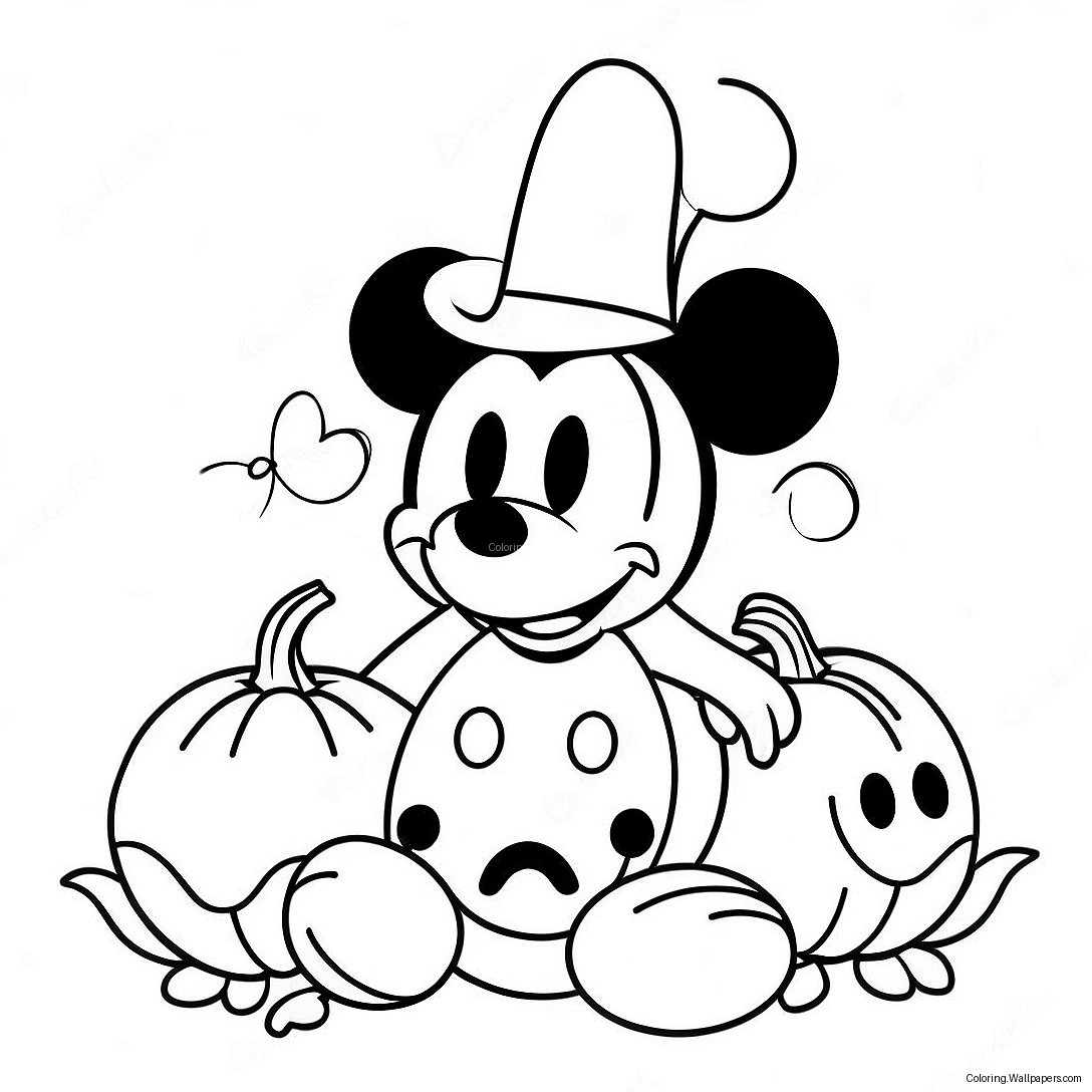 Page À Colorier De La Citrouille De Mickey Mouse 46583