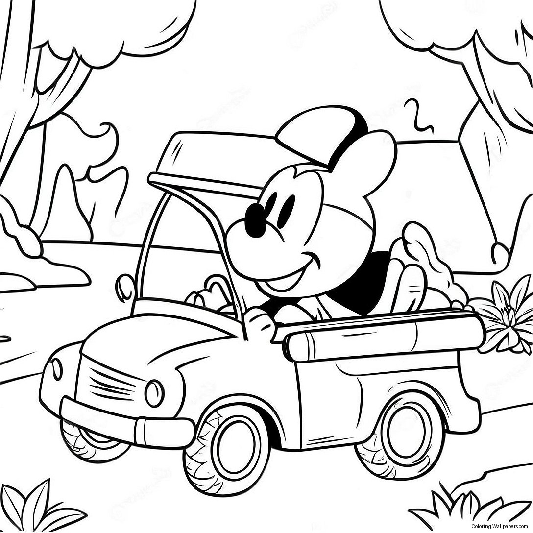 Mickey Mouse Safari Adventure Coloring Page 40440