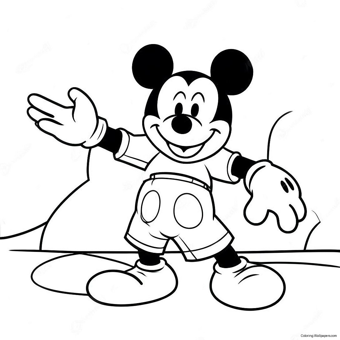 Ausmalbild Von Mickey Mouse Shorts 36476