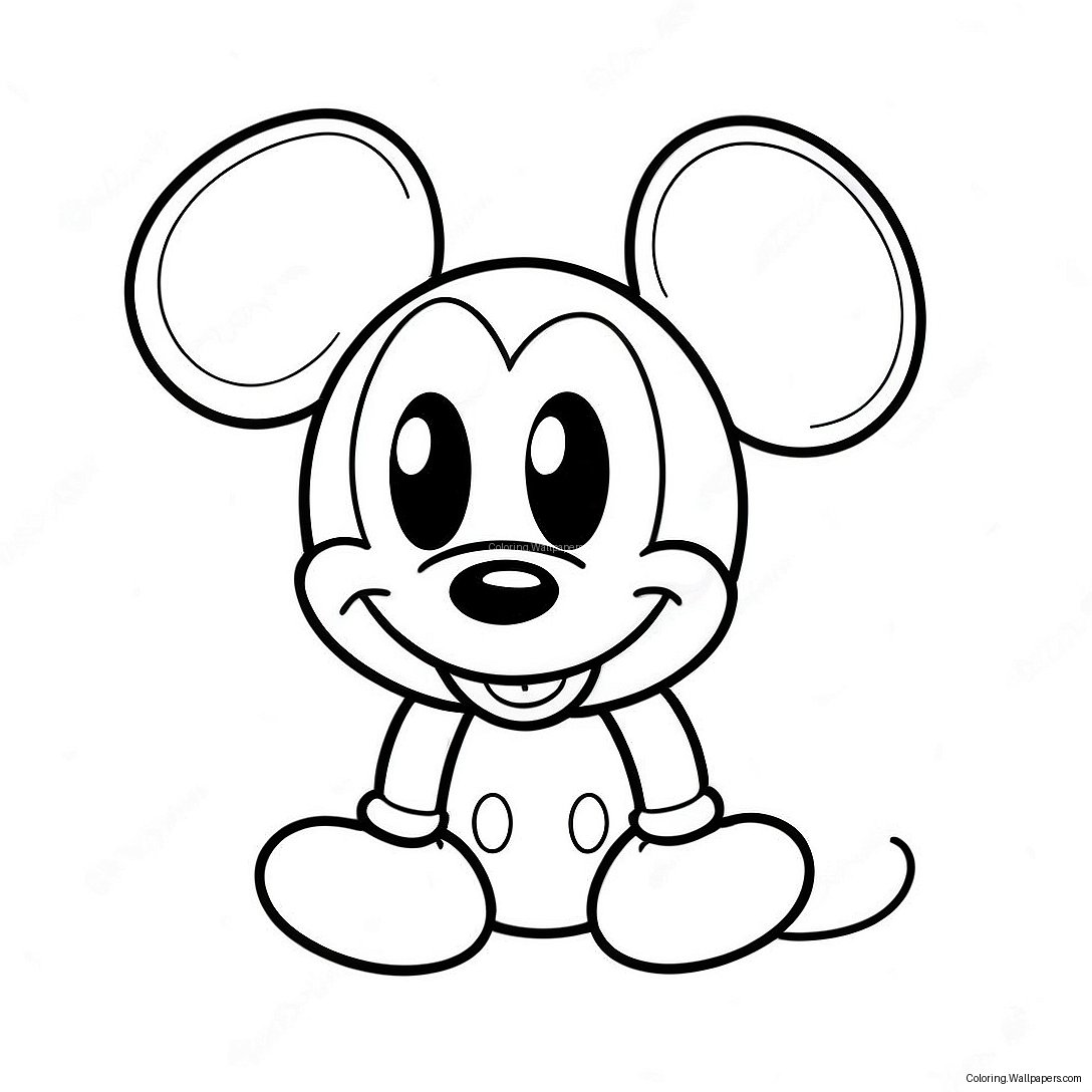 Mickey Mouse Tattoo Coloring Page 45226