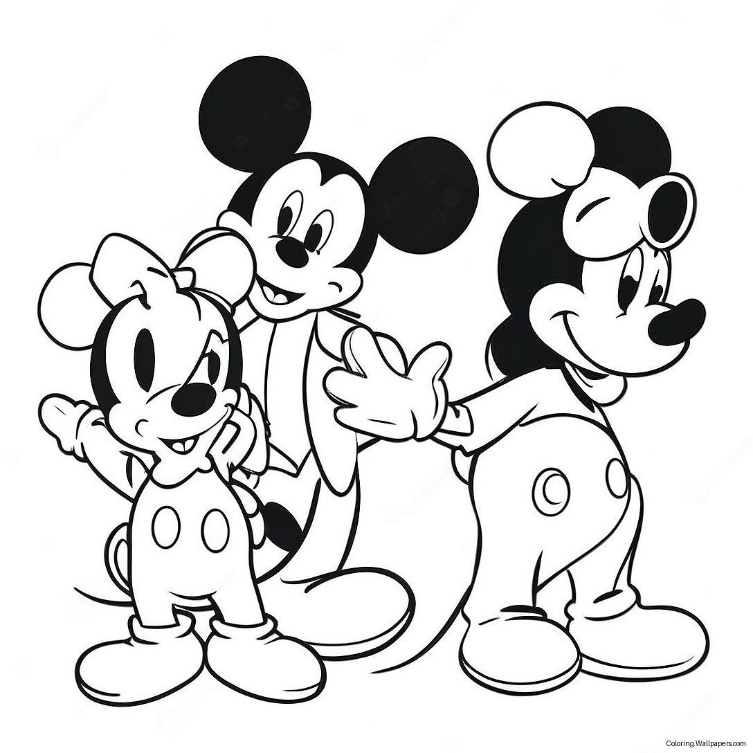 Mickey Mouse Met Vrienden Kleurplaat 39477