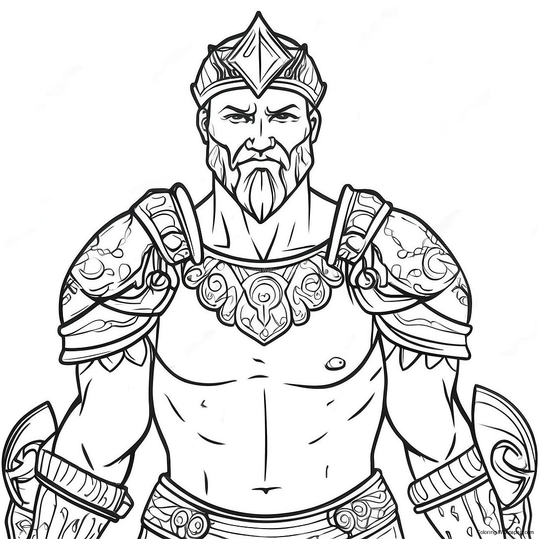 Midas In Golden Armor Coloring Page 28969