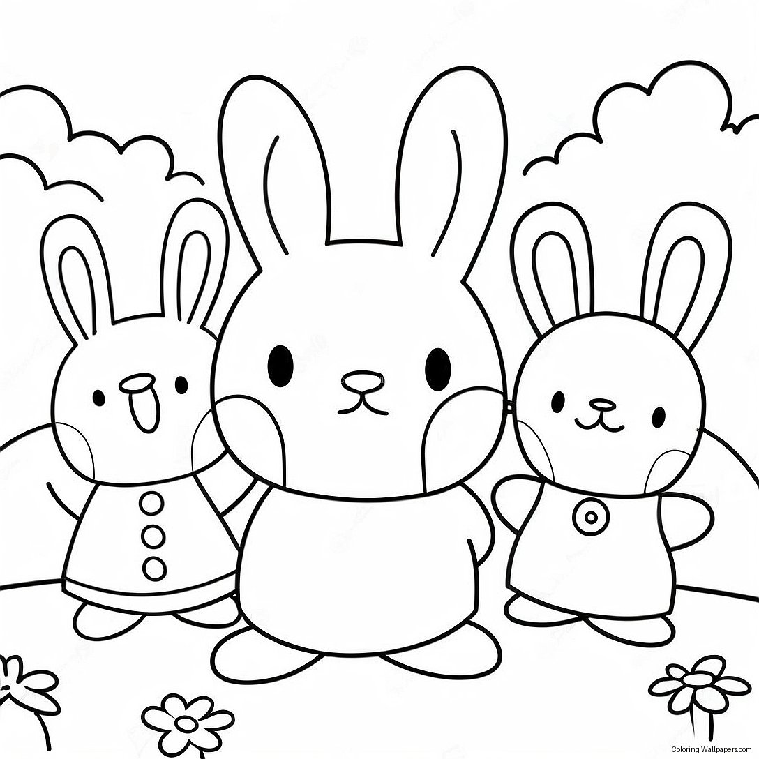 Miffy With Friends Coloring Page 9310