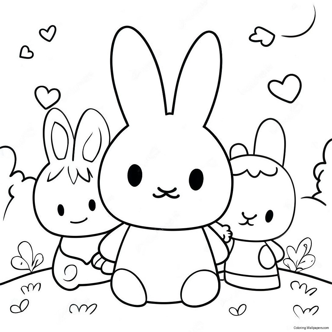 Miffy With Friends Coloring Page 9312