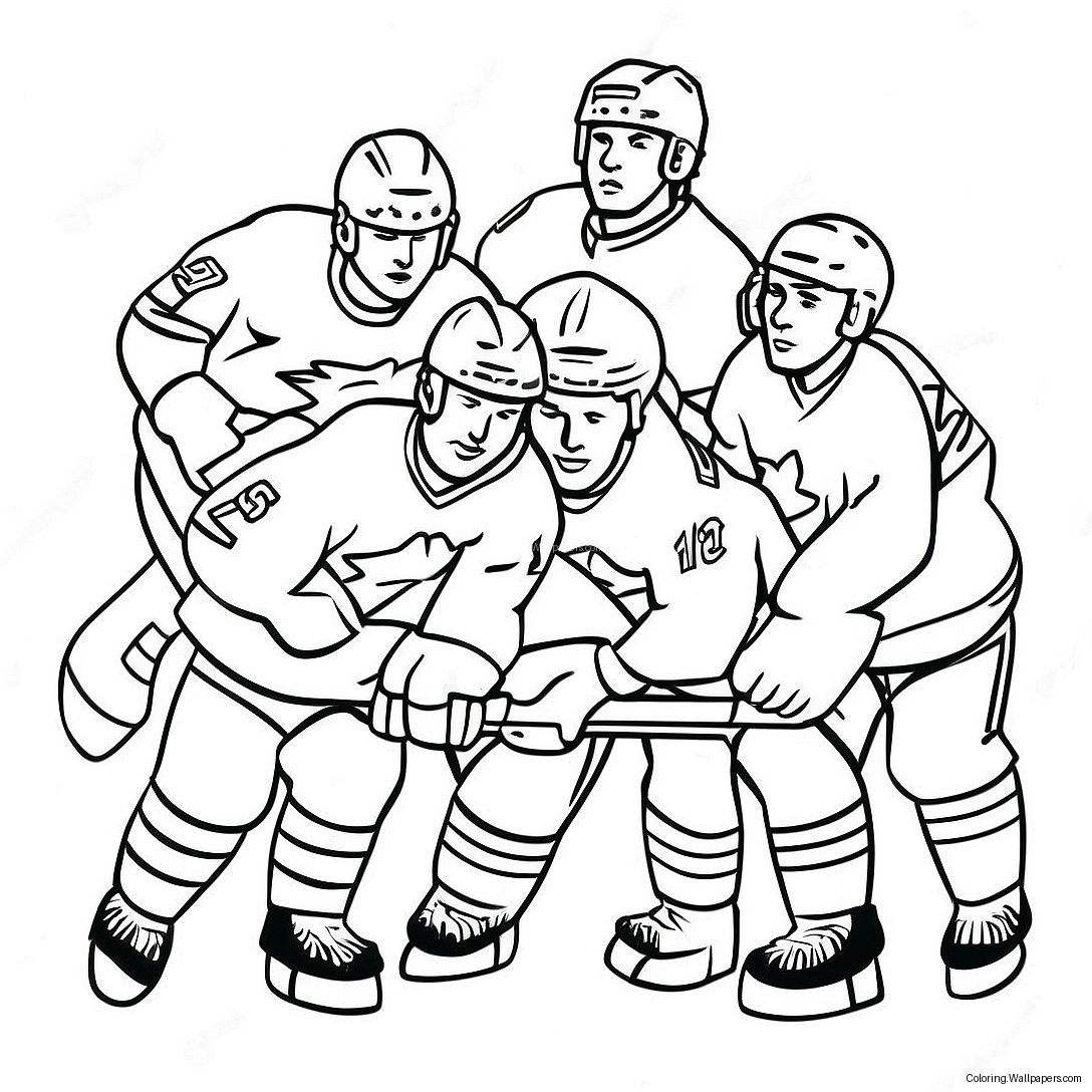 Mighty Ducks Team In Action Coloring Page 55929