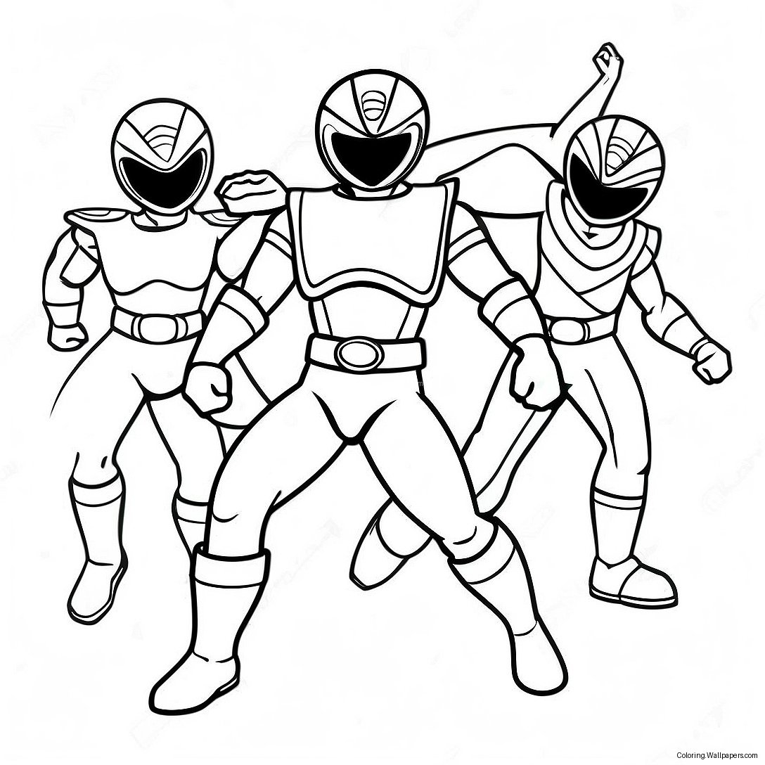 Página Para Colorir Do Power Ranger Mighty Morphin Em Ação 55947