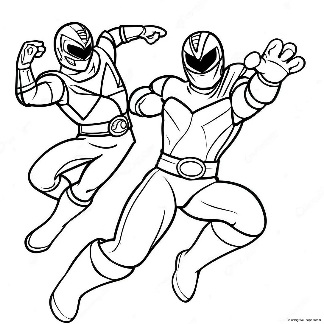 Mighty Morphin Power Ranger Action Målarbild 55948