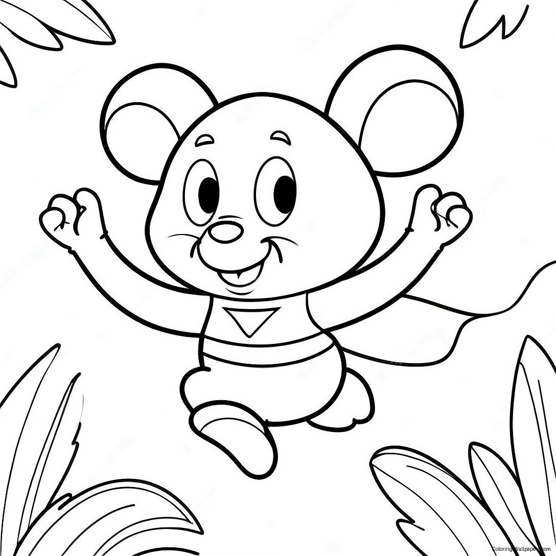 Mighty Mouse Flying Adventure Coloring Page 58214