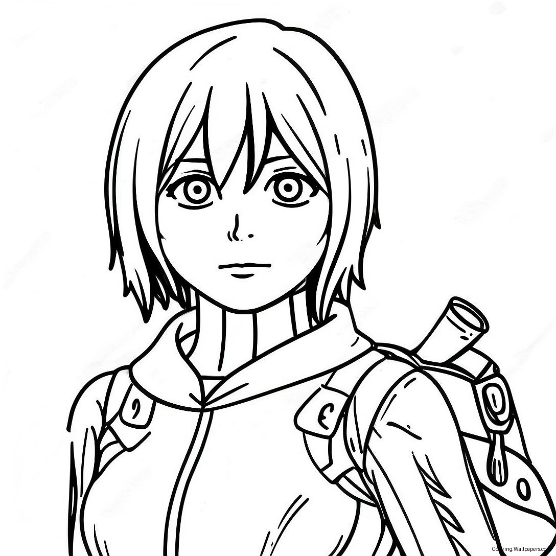 Mikasa Ackerman Coloring Page 58066