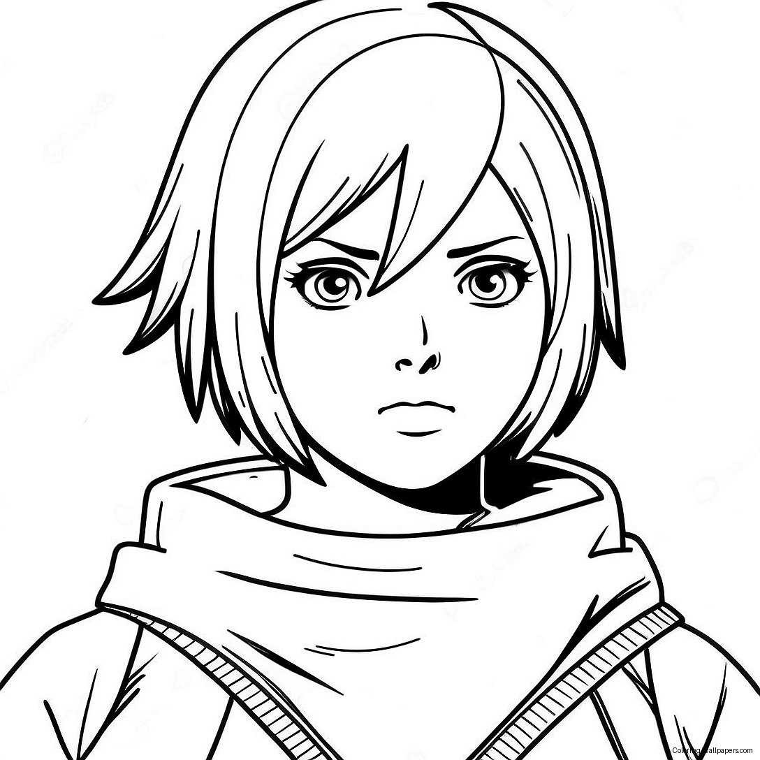 Mikasa Ackerman Coloring Page 58068