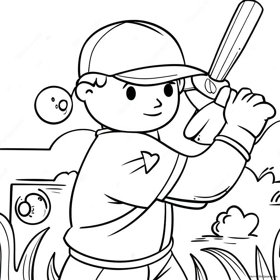 Page À Colorier Mike Trout Balançant Une Batte 20374