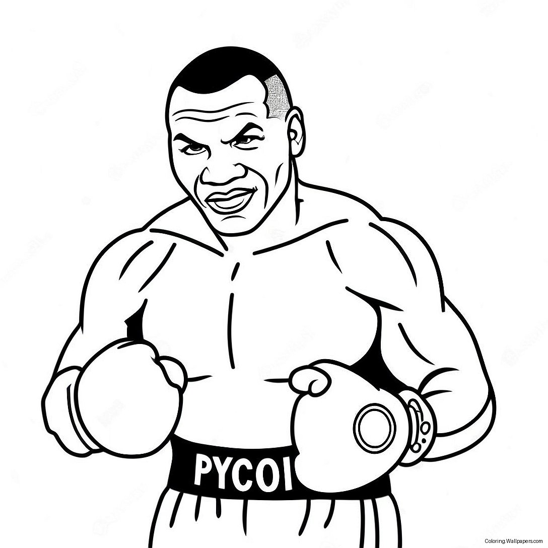 Mike Tyson In De Ring Kleurplaat 43347