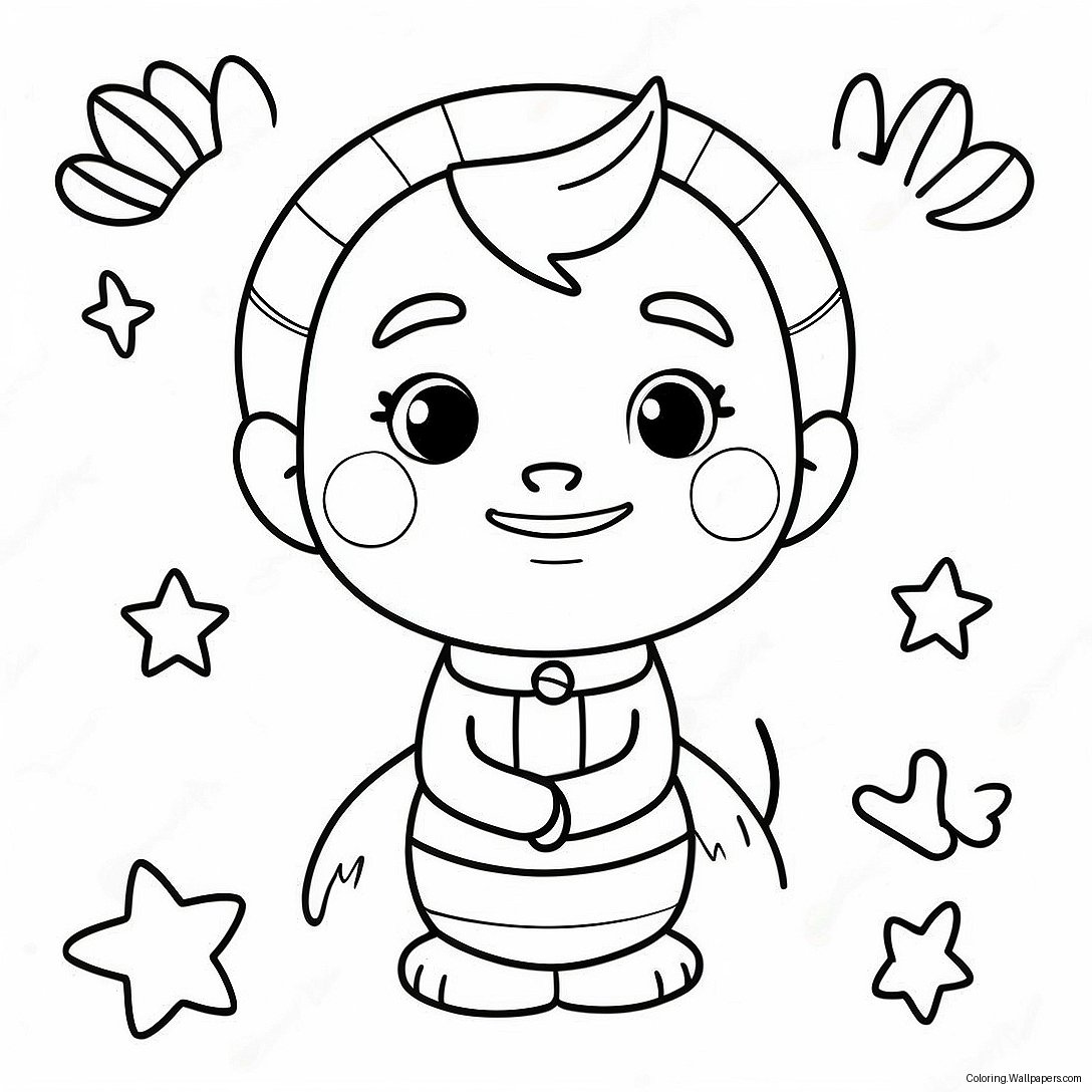 Mila With Colorful Morphle Coloring Page 20748