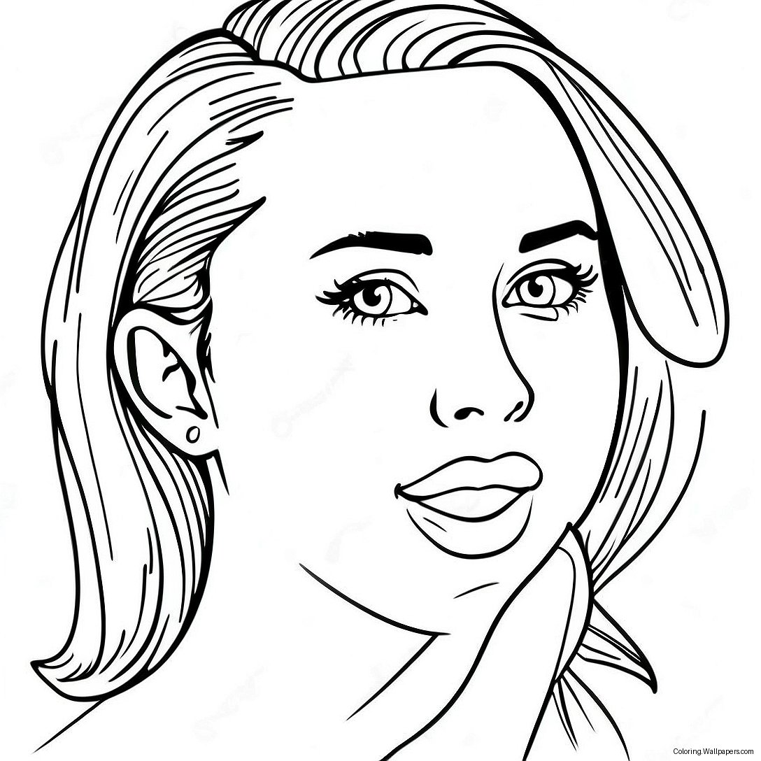 Miley Cyrus Coloring Page 16989