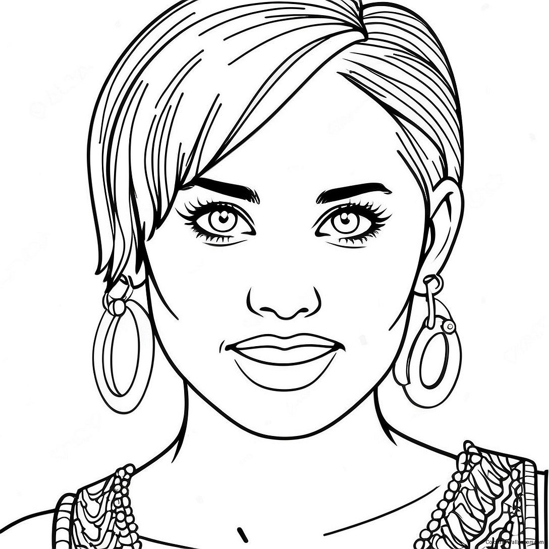 Miley Cyrus Coloring Page 16991