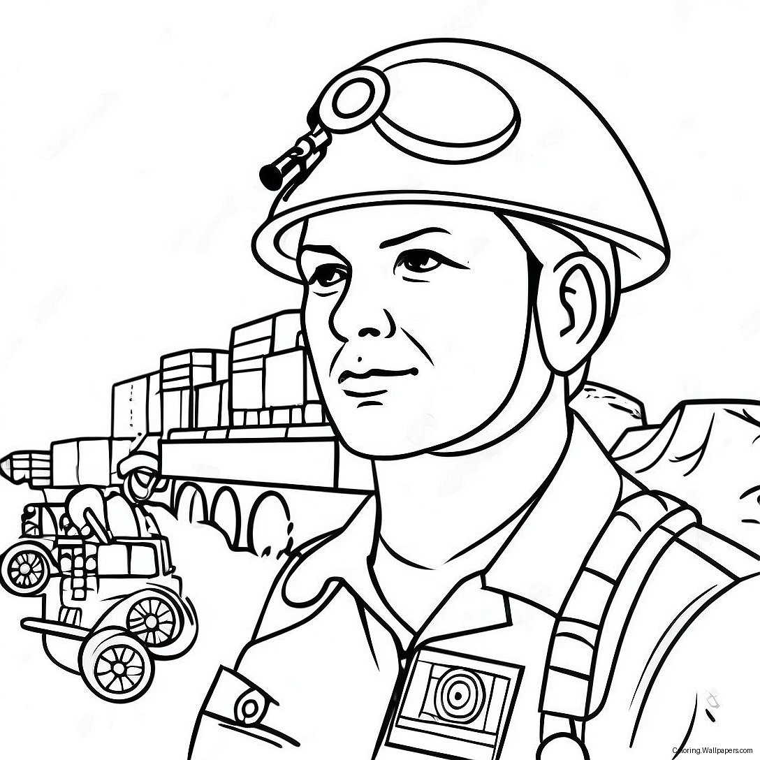 Military Coloring Page 13763