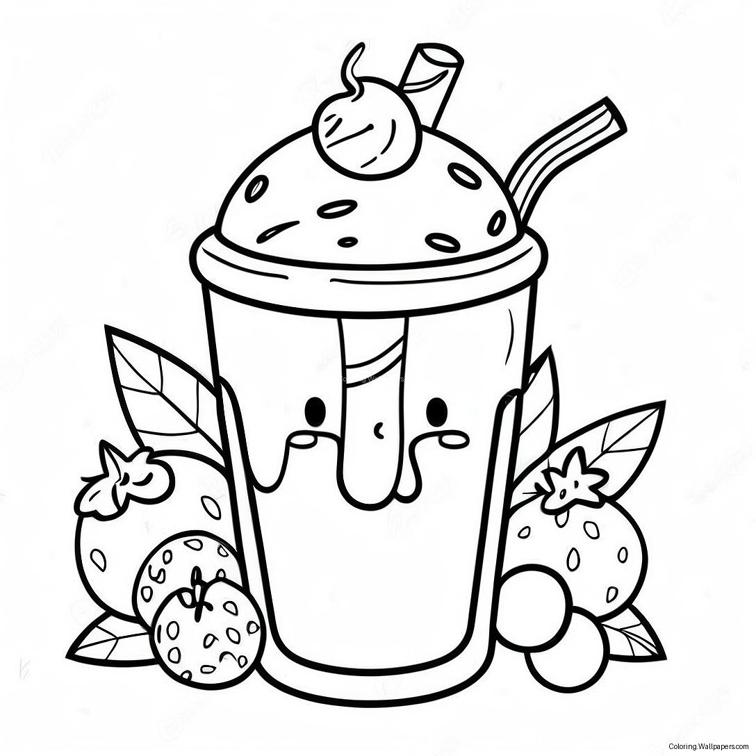 Milkshake Coloring Page 6937