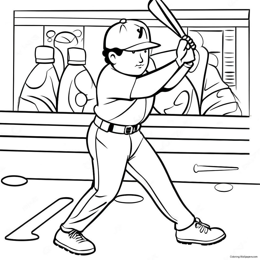 Page À Colorier Joueur Des Milwaukee Brewers Balançant La Batte 28844