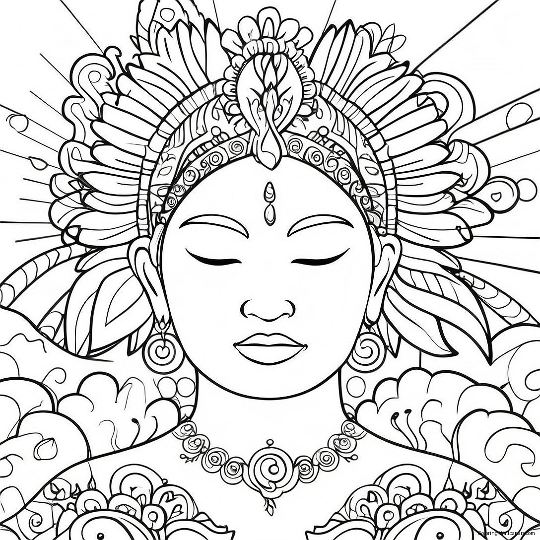 Mindful Breathing Coloring Page 38914