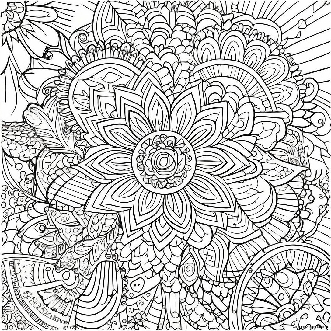 Página Para Colorir De Mandala De Mindfulness 22606