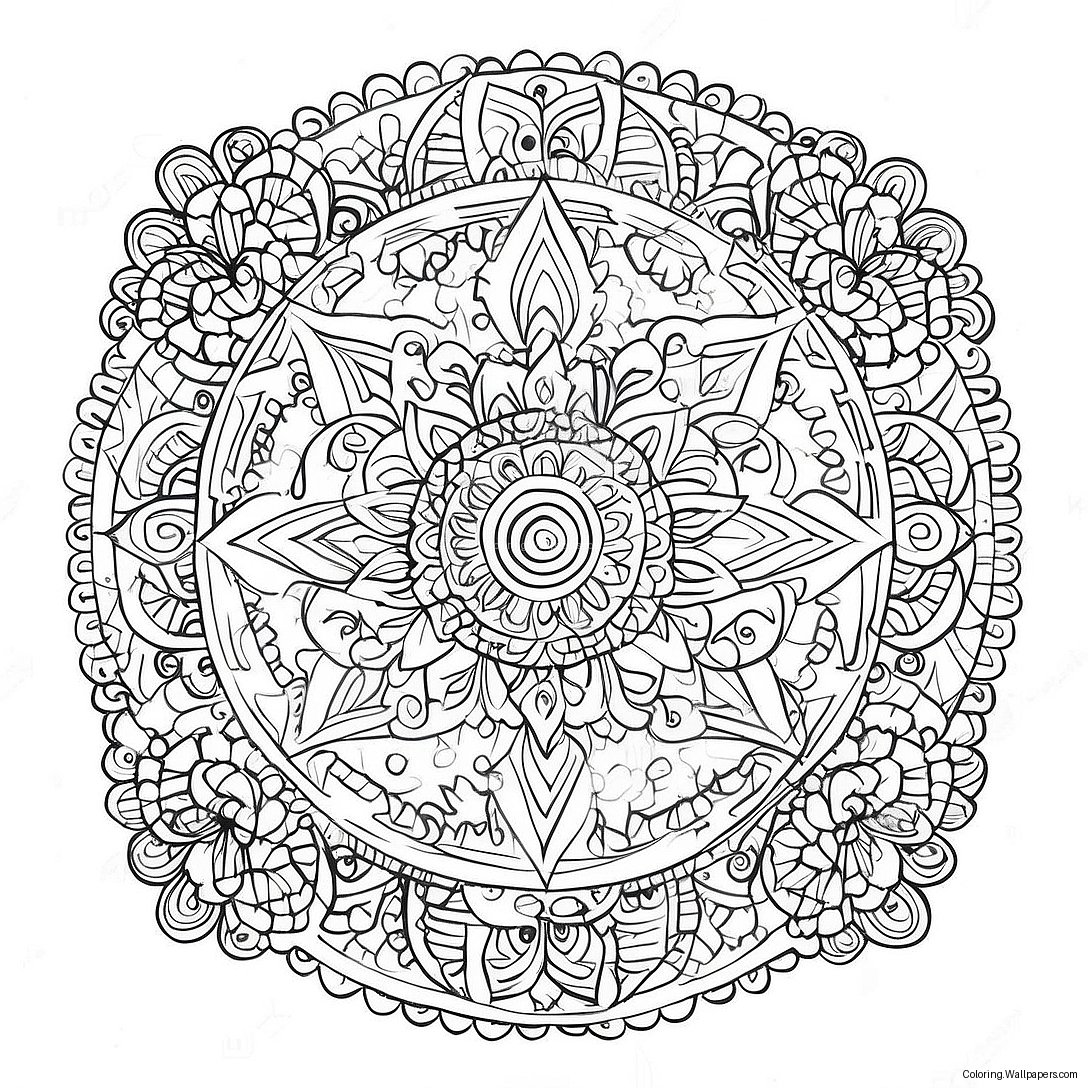 Pagina Da Colorare Mandala Di Mindfulness 22607